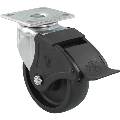 Roulette Emaxx RollX, Pivotant avec frein, 4" (101,6 mm), Nylon, 1200 lb (544,3 kg) Auto Electric Service Ltd.