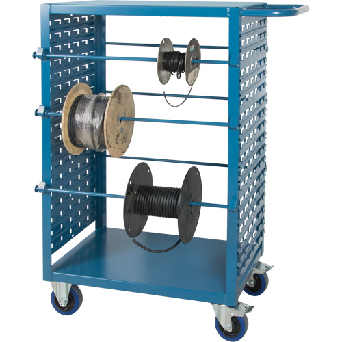Chariot mobile pour mat&eacute;riaux bobin&eacute;s, Acier, 6 Montants, 21" la x 48" h x 38" p, Capacit&eacute; de 1200 lb Auto Electric Service Ltd.