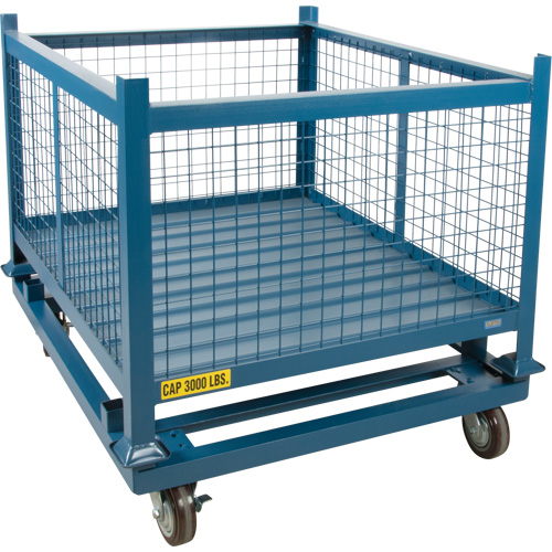 Socle roulant pour contenant empilables, 48,5" la x 40-1/2" p x 10" h, Capacit&eacute; de 3000 lb Auto Electric Service Ltd.
