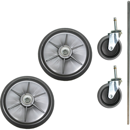 Ensemble de roues &agrave; roulement &agrave; billes et roulettes pour chariot de nettoyage et d'entretien Auto Electric Service Ltd.