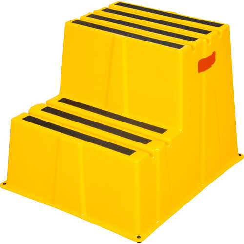 Escabeau industriel, 2 marches, 26" x 22-7/16" x Hauteur 19-11/16" Auto Electric Service Ltd.