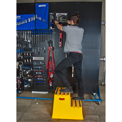 Escabeau industriel, 2 marches, 26" x 22-7/16" x Hauteur 19-11/16" Auto Electric Service Ltd.