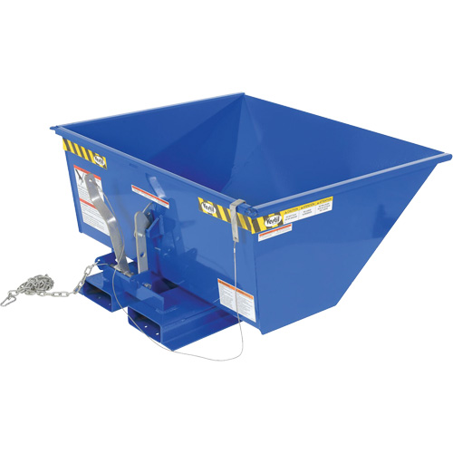 Conteneur autobasculeur en style D &agrave; profil bas, Acier, 1/2 vg³, Bleu Auto Electric Service Ltd.