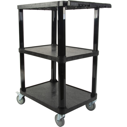 Utility Cart with Flat Shelf, 3 Tiers, 18-1/8" x 37-3/8" x 27-3/4", 330 lbs. Capacity Auto Electric Service Ltd.