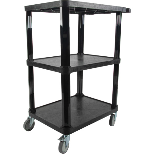 Utility Cart with Flat Shelf, 3 Tiers, 18-1/8" x 37-3/8" x 27-3/4", 330 lbs. Capacity Auto Electric Service Ltd.