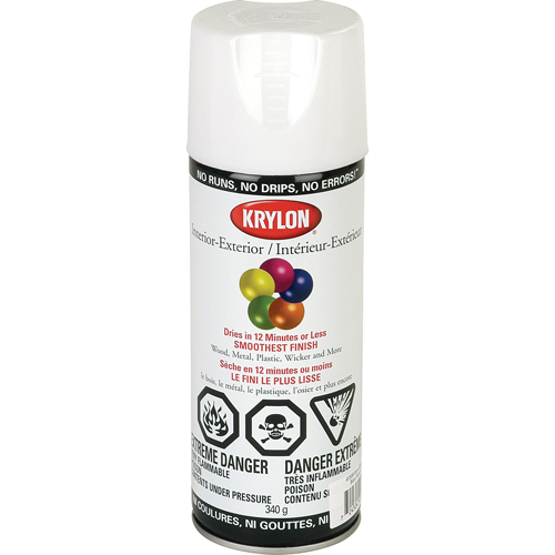 Industrial Acryli-Quik Lacquer, White, Semi-Gloss, 12 oz., Aerosol Can Auto Electric Service Ltd.