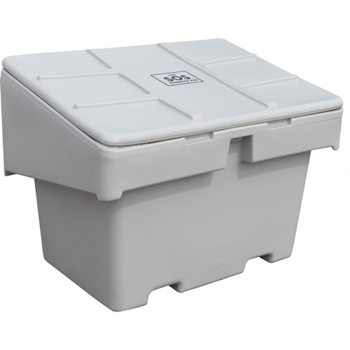 Contenants pour sel & sable SOS, Avec Moraillon, 42" x 29" x 30", 11 pi³, Gris Auto Electric Service Ltd.