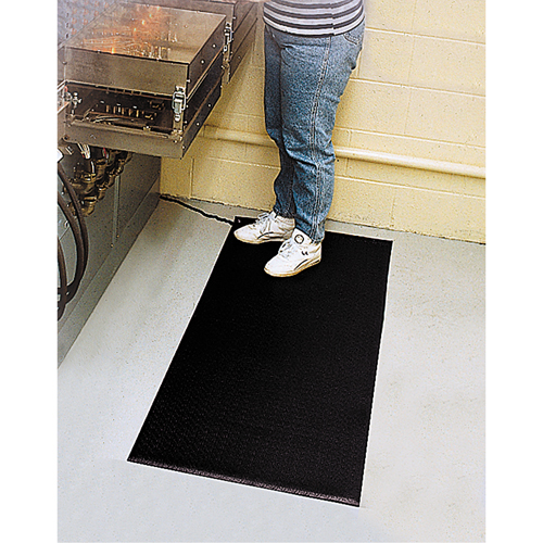 Comfort-King Anti-Static Matting, 2' W x 3' L x 3/8" T, Pebbled, Black Auto Electric Service Ltd.