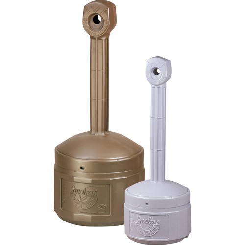 Smokers Cease-Fire&reg; Cigarette Butt Receptacle, Free-Standing, Plastic, 4 US gal. Capacity, 38-1/2" Height Auto Electric Service Ltd.