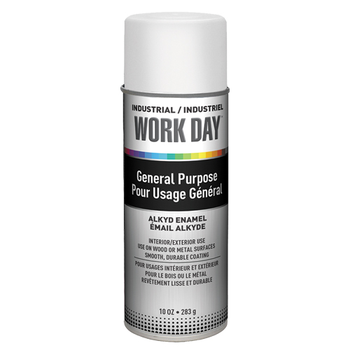 Industrial Work Day Paint, White, Very Flat, 10 oz., Aerosol Can Auto Electric Service Ltd.