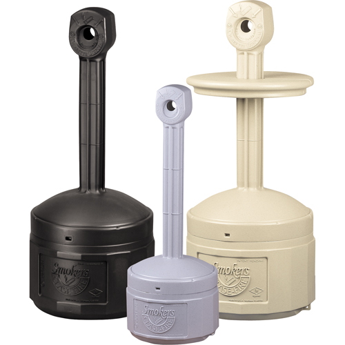 Cendriers Smoker's Cease-Fire, Sur pied, Plastique, Capacit&eacute; 1 gal. US, Hauteur 30" Auto Electric Service Ltd.