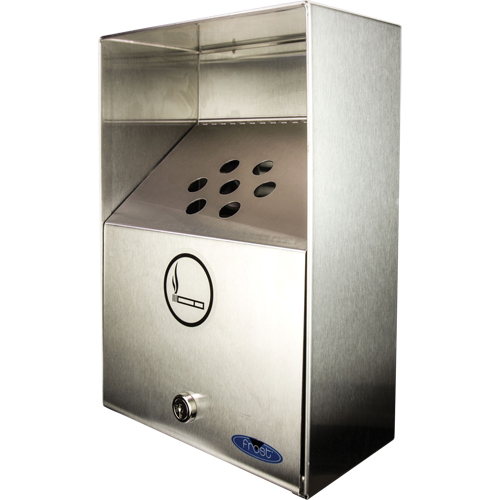 Cendriers, Montage mural, Acier inoxydable, Capacit&eacute; 3,3 litres, Hauteur 13-1/2" Auto Electric Service Ltd.