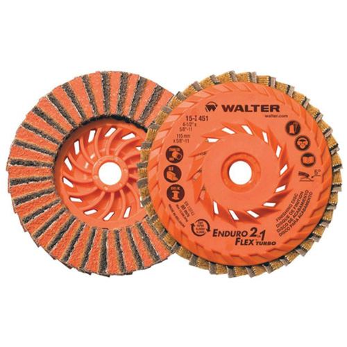 Enduro-Flex 2-IN-1 Turbo Finishing Disc, 4-1/2" x 5/8"-11, Type 27, 80 Grit, Aluminum Oxide Auto Electric Service Ltd.