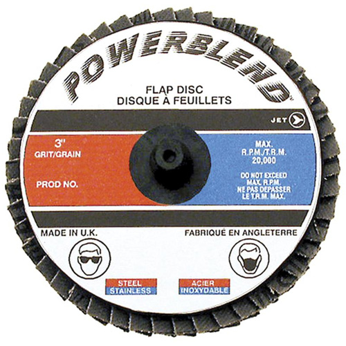 POWERBLEND Roll-on Flap Disc, 2" x Type R, Z120 Grit, Zirconia Alumina Auto Electric Service Ltd.