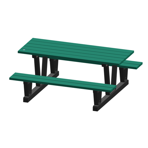 Recycled Plastic Outdoor Picnic Tables, 72" L x 60-5/16" W, Green Auto Electric Service Ltd.