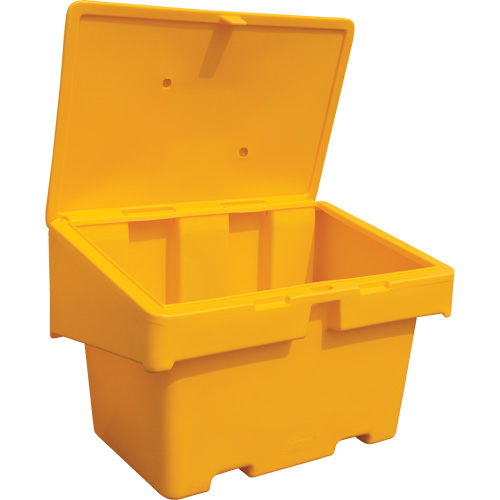 Contenants pour sel & sable SOS, Avec Moraillon, 48" x 33" x 34", 18,5 pi³, Jaune Auto Electric Service Ltd.
