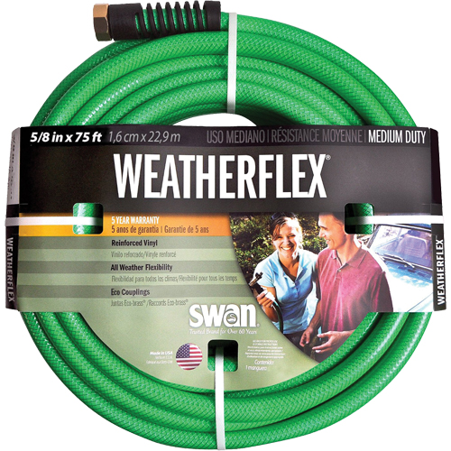 Weatherflex Medium Duty Garden Hoses, Vinyl, 5/8" dia. x 75' Auto Electric Service Ltd.