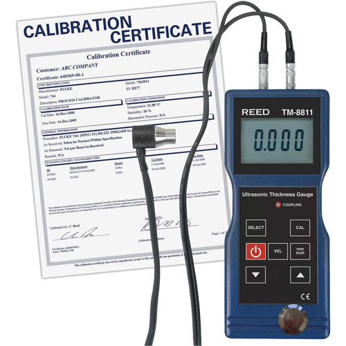 Thickness Gauge with ISO Certificate, Digital Display, Ultrasound, 0.05" to 7.9" (1.5 mm to 200 mm) Range Auto Electric Service Ltd.