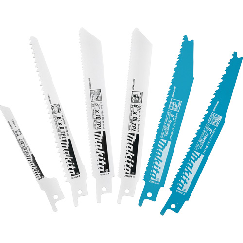 6-Piece Recipro Saw Blade Assortment Pack, Bi-Metal, 6-18 TPI, 6"/3-1/2" L x 3/4" W Auto Electric Service Ltd.