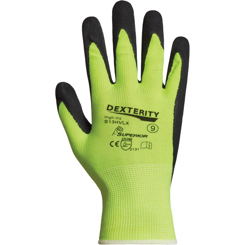 Gants enduits Dexterity, 10, R&ecirc;vetement Latex, Calibre 13, Enveloppe en Polyester Auto Electric Service Ltd.