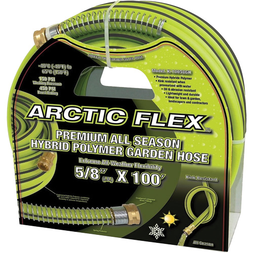 Premium Hybrid Polymer Garden Hose, PVC/Rubber, 5/8" dia. x 100' Auto Electric Service Ltd.