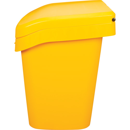 Bacs d'entreposage pour sel & sable, Avec Moraillon, 21" x 27" x 26", 4,24 pi³, Jaune Auto Electric Service Ltd.