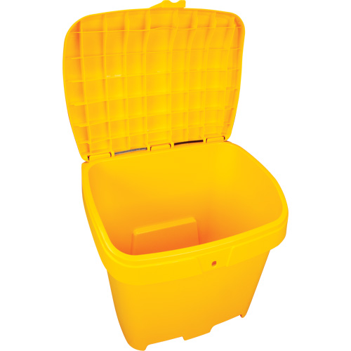Bacs d'entreposage pour sel & sable, Avec Moraillon, 21" x 27" x 26", 4,24 pi³, Jaune Auto Electric Service Ltd.