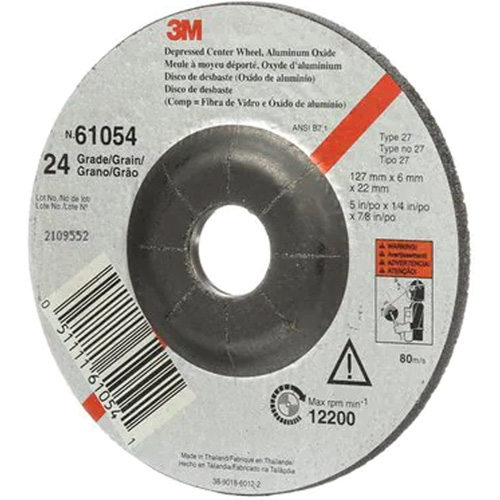 Meule &agrave; moyeu d&eacute;port&eacute;, 5" x 27, Oxyde d'aluminium Auto Electric Service Ltd.