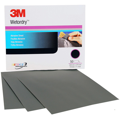 Feuille abrasive Wetordry, 9" x 11", Grain P220, Oxyde d'aluminium Auto Electric Service Ltd.
