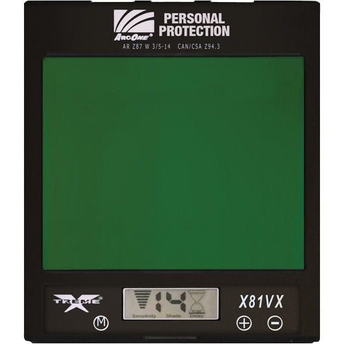 ArcOne&reg; Xtreme Auto-Darkening Lense, 4-1/2" W x 5-1/2" H Viewing Area, For Use With Xtreme&reg; Auto Electric Service Ltd.