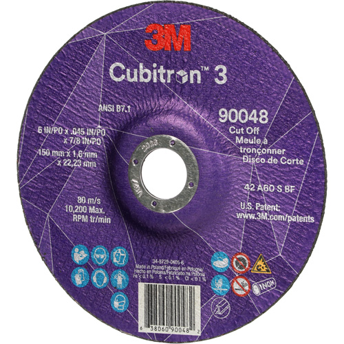 Meule &agrave; tronçonner Cubitron 3, 6" x 0,045", Arbre de 7/8", Type T27, C&eacute;ramique, 10 200 Tr/min Auto Electric Service Ltd.