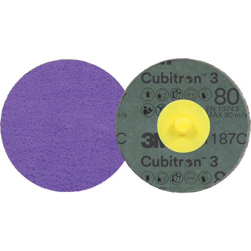 Cubitron 3 Roloc Fibre Disc, 2" Dia., 80+ Grit, Ceramic Auto Electric Service Ltd.