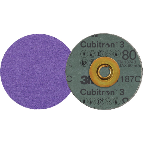 Cubitron 3 Roloc Fibre Disc, 3" Dia., 80+ Grit, Ceramic Auto Electric Service Ltd.