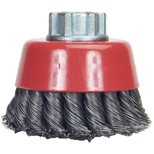 Brosse-boisseau &agrave; fils nou&eacute;s, 4" dia. x 5/8"-11 arbre Auto Electric Service Ltd.
