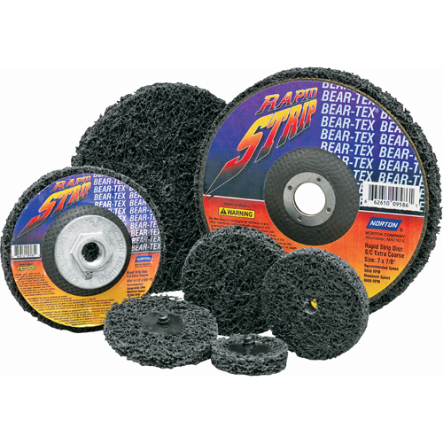 Disques Bear-Tex Rapid Strip, 4-1/2" dia., Grain Extra grossier, Carbure de silicium Auto Electric Service Ltd.