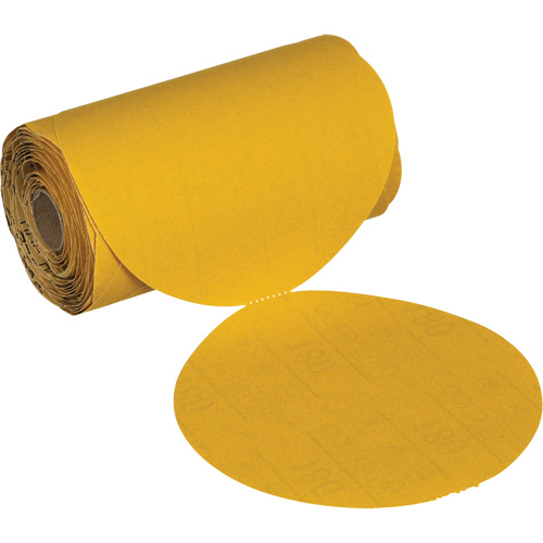 Disque abrasif dor&eacute; en rouleau Stikit 09314, 6" dia., Grain 180, Oxyde d'aluminium Auto Electric Service Ltd.