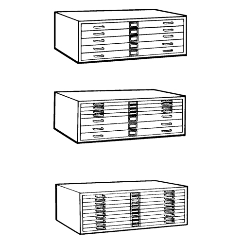 Classeurs en acier pour plans, 5 Tiroirs, 40-3/8" la x 29-3/8" p x 16-1/2" h Auto Electric Service Ltd.
