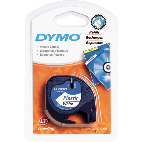 Labels for LetraTag Plus LT100-H, 12 mm x 13', Black on White Auto Electric Service Ltd.