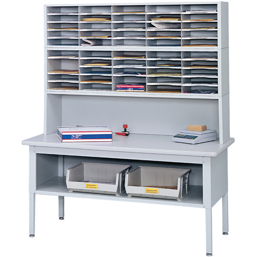 Mobilier E-Z Sort pour la salle du courrier- Tables de tri avec tablette-Dessus de table, 60" la x 28" p x 36" h, Stratifi&eacute; Auto Electric Service Ltd.