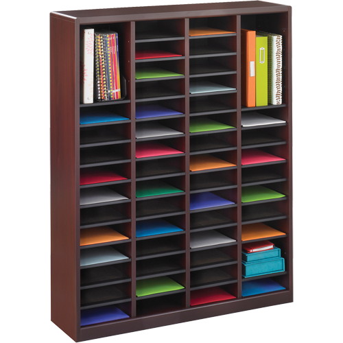 E-Z Stor&reg; Literature Organizer, Stationary, 60 Slots, Wood, 40" W x 3/4" D x 52-1/4" H Auto Electric Service Ltd.