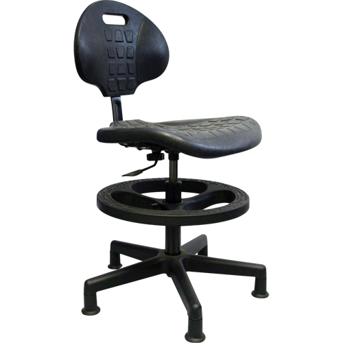 Tabouret robuste, Stationnaire, Ajustable, 23" - 33", Polyur&eacute;thane Si&egrave;ge, Noir Auto Electric Service Ltd.