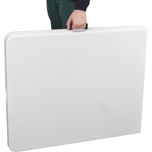 Fold-in-Half Table, Rectangular, 72" L x 30" W, Polyethylene, White Auto Electric Service Ltd.