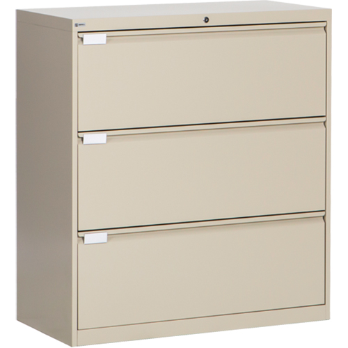 Lateral Filing Cabinet, Steel, 3 Drawers, 36" W x 18" D x 40-1/16" H, Beige Auto Electric Service Ltd.