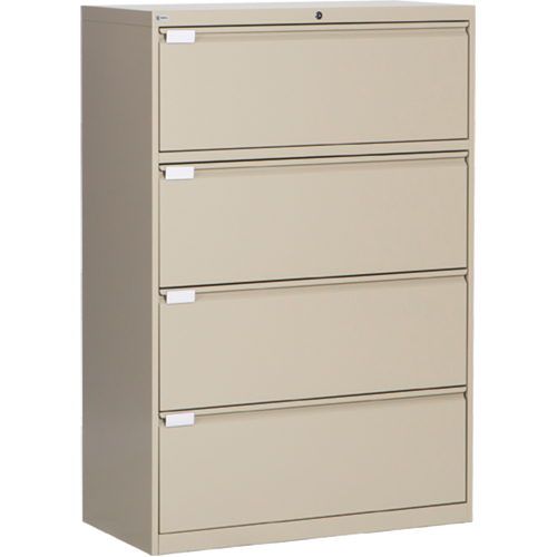 Lateral Filing Cabinet, Steel, 4 Drawers, 36" W x 18" D x 53-3/8" H, Beige Auto Electric Service Ltd.