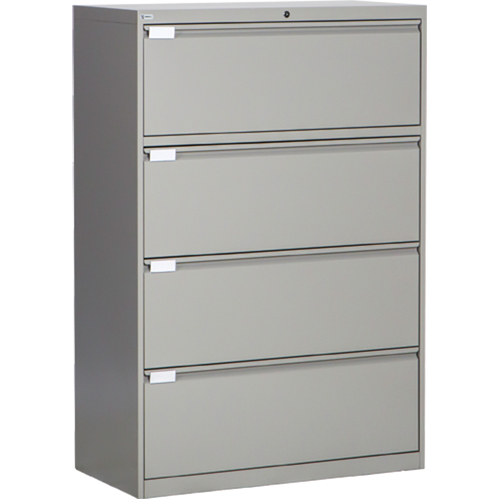 Lateral Filing Cabinet, Steel, 4 Drawers, 36" W x 18" D x 53-3/8" H, Grey Auto Electric Service Ltd.
