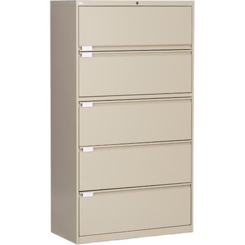 Lateral Filing Cabinet, Steel, 5 Drawers, 36" W x 18" D x 65-1/2" H, Beige Auto Electric Service Ltd.