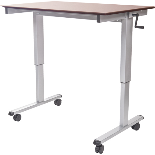 Postes de travail ajustables pour travail assis et debout , , 48-1/2" h x 59" la x 29-1/2" p, Noyer Auto Electric Service Ltd.