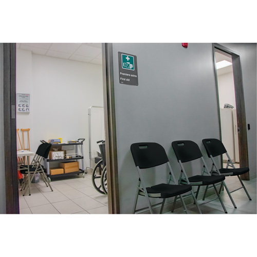 Folding Chair, Polyethylene, Black, 350 lbs. Weight Capacity Auto Electric Service Ltd.