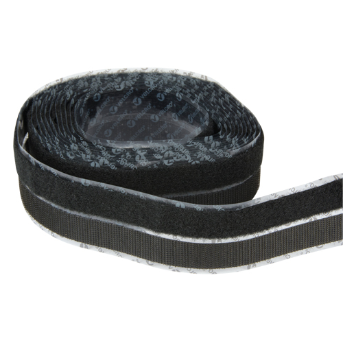 Attache, Boucle et crochet, 15' x 3/4", Adh&eacute;sif, Noir Auto Electric Service Ltd.