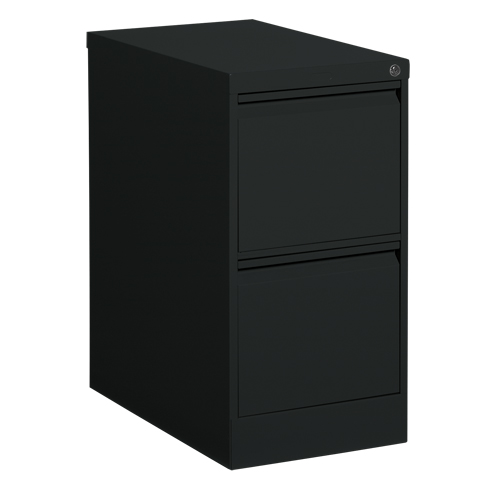 Vertical Filing Cabinet, Steel, 2 Drawers, 15-1/7" W x 25" D x 29" H, Black Auto Electric Service Ltd.